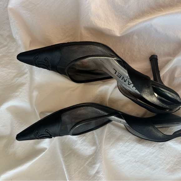 🔥 Rare Vintage Chanel Mesh Slingback - Picture 5 of 9